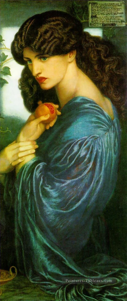Proserpine préraphaélite Confrérie Dante Gabriel Rossetti Peintures à l'huile